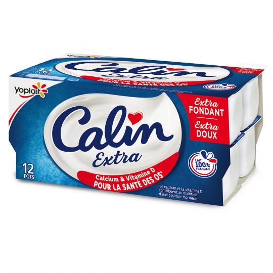 Calin Raspberry Plain Sugar 4x 100g Yoplait